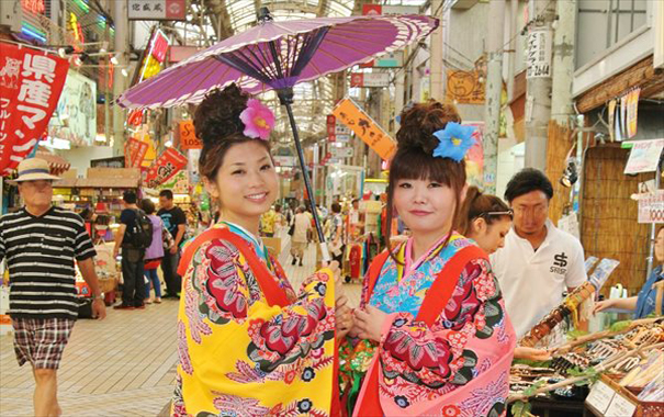 琉球の伝統衣装コスプレ体験