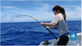 沖釣りの様子